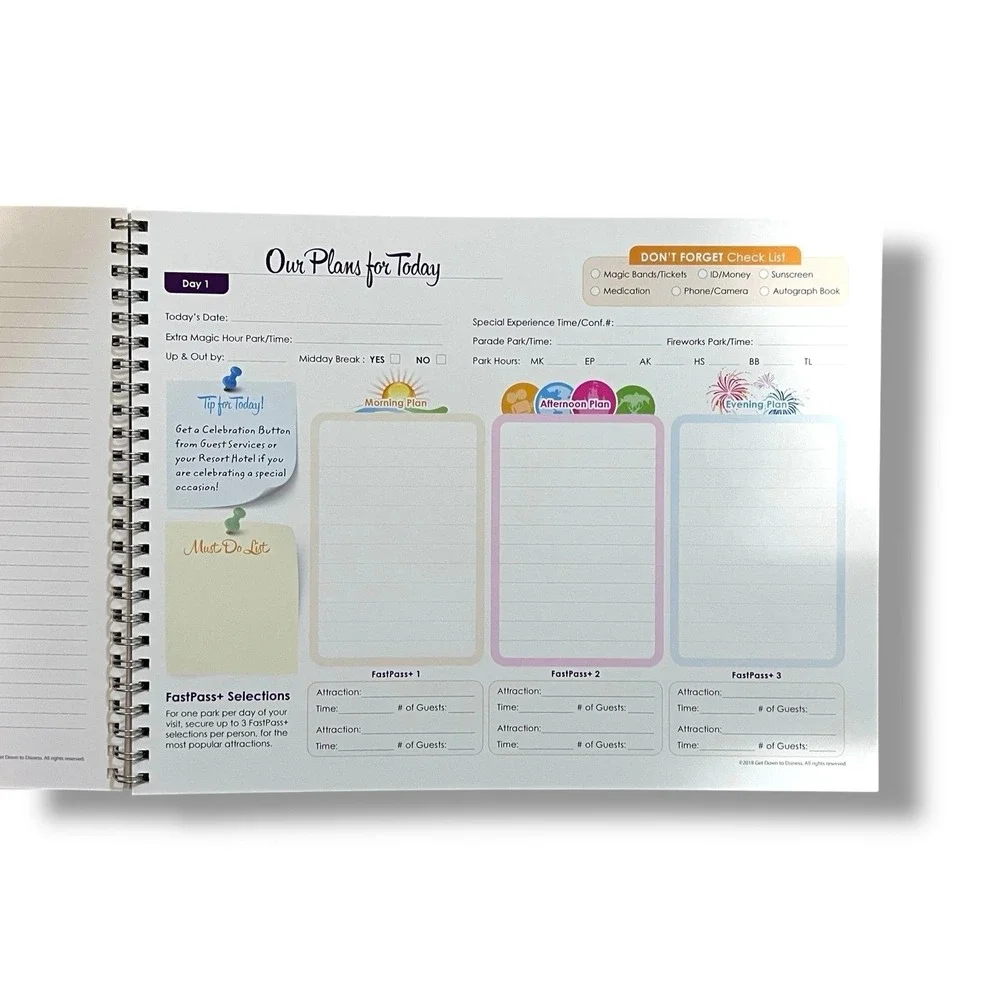 RARE Disney Vacation Planner for Walt DisneyWorld Planning WDW Trip GuideAgenda‎
